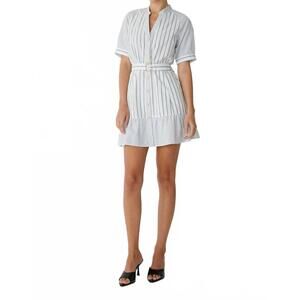 NEW JS71 starla dress in white/black stripe